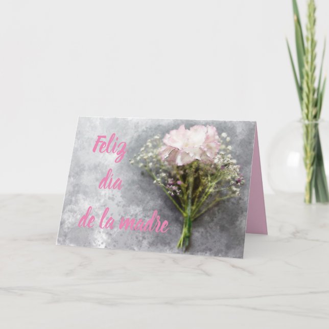 Cartão De Festividades Placa de Feliz dia de as mães em espanhol (Frente)
