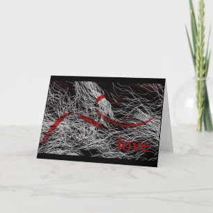 Cartão De Festividades Placa de feliz dia de os namorados em preto e verm