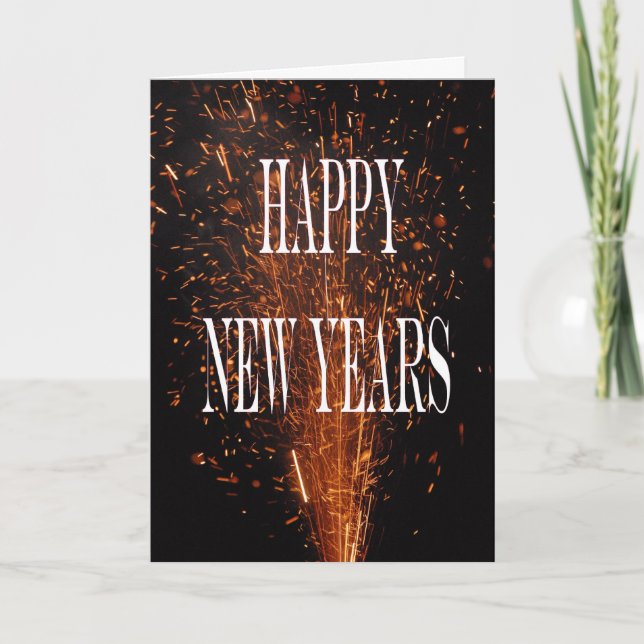 Cartão De Festividades Placa de felizes anos novos (Frente)