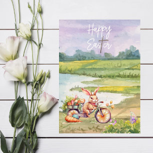 Cartão De Festividades Placa de Felz pascoa de Aquarela