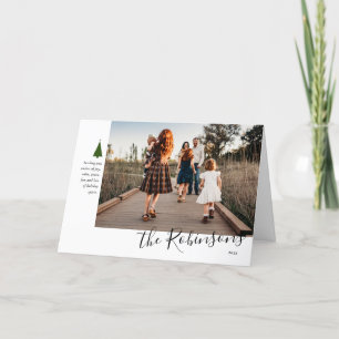 Cartão De Festividades Placa de Feriado de Foto do Solteiro da Árvore de 