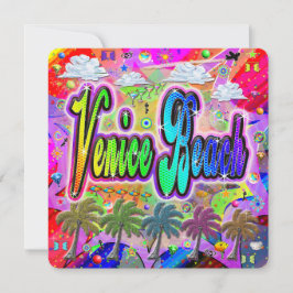 Cartão De Festividades Placa de Feriado de Venice Beach Vista Express