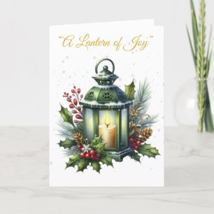 Cartão De Festividades Placa de Feriado Dobrada - Esplendor Xmas Vitorian