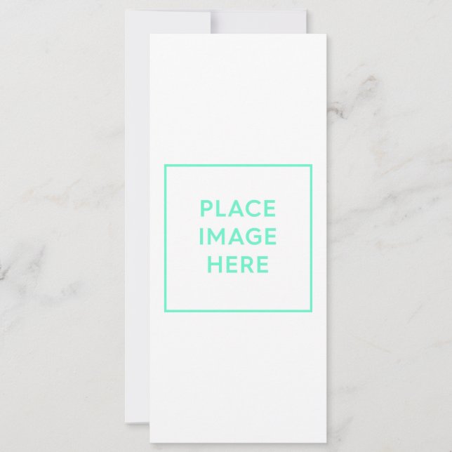 Cartão De Festividades Placa de feriado plana, tamanho: 4" x 9,25" (Frente)