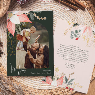 Cartão De Festividades Placa de Férias de Uma Feliz Floral Moderna de inv