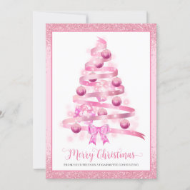 Cartão De Festividades Placa de Férias do Logotipo Corporativo da Árvore 