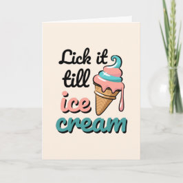 Cartão De Festividades Placa de Férias Engraçado do Piada do Sorvete do d
