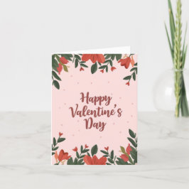 Cartão De Festividades Placa de Férias Floral do feliz dia de os namorado