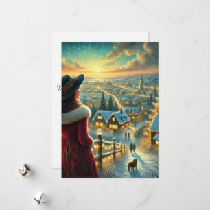 Cartão De Festividades Placa de Férias Plana