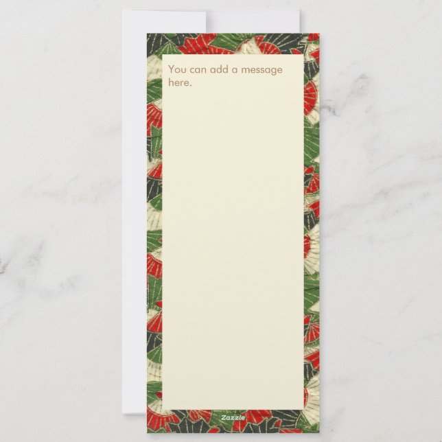 Cartão De Festividades Placa de Férias Plana (Verso)