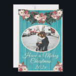 Cartão De Festividades Placa de Férias Plana<br><div class="desc">Rustic tem um feliz cartão de Natal</div>