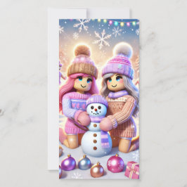 Cartão De Festividades Placa de férias planas para adolescentes da Roblox