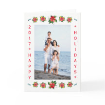 Placa de Férias Vertical - Poinsettia de Cores Aqu