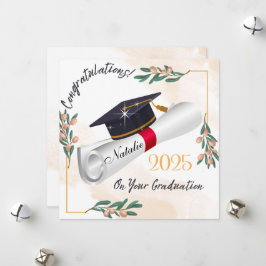 Cartão De Festividades placa de formando parabéns para impressão, Graduaç