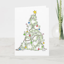 Cartão De Festividades Placa de GATINHOS de NATAL TREE de Sandra Boynton