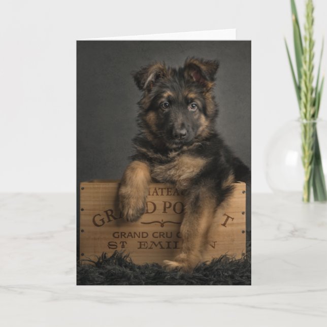 Cartão De Festividades Placa de German shepherd. (Frente)
