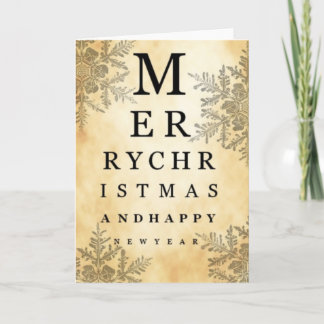 Cartão De Festividades Placa de Gráfico de Olhos de Feliz Natal e Feliz a