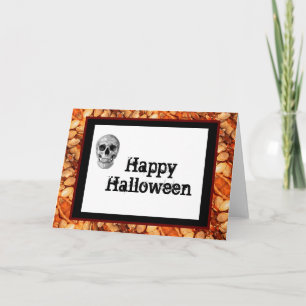 Cartão De Festividades Placa de Halloween - Caveira / Pumpkin Guts