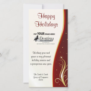 Cartão De Festividades Placa de logotipo da empresa Feliz Natal