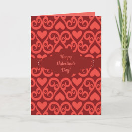 Cartão De Festividades Placa de Namorados do Design de Corações Rolados