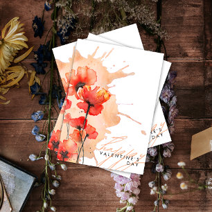 Cartão De Festividades Placa de Namorados Floral Chic Elegante Moderna