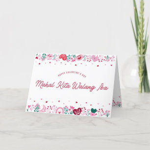 Cartão De Festividades Placa de Namorados Mahal Kita Walang Iba Filipino