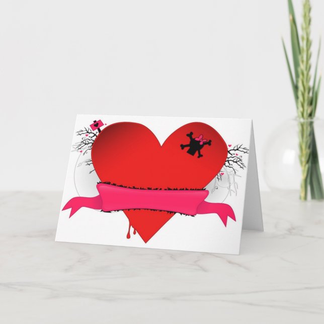 Cartão De Festividades Placa de Namorados perfurada (Frente)