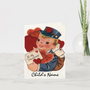 Cartão De Festividades Placa de Namorados Retroativa para Crianças