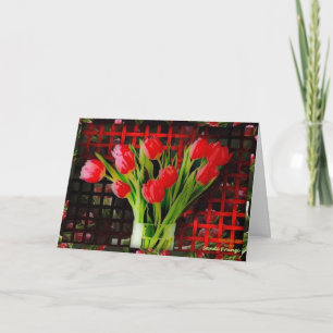 Cartão De Festividades Placa de Namorados Tulips (Grande Impressão)