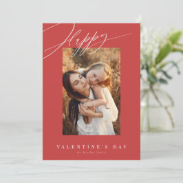 Cartão De Festividades Placa de Namorados vermelha do feliz dia de os nam