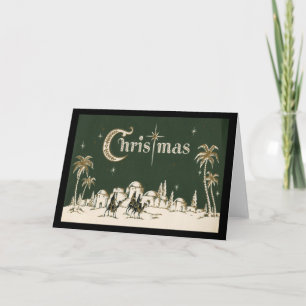 Cartão De Festividades Placa de natais vintages