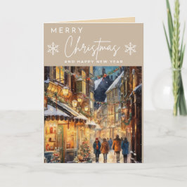 Cartão De Festividades Placa de natais vintages