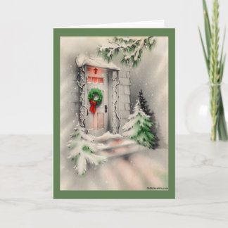 Cartão De Festividades Placa de natais vintages