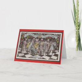 Cartão De Festividades Placa de natais vintages