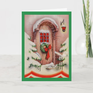 Cartão De Festividades Placa de natais vintages