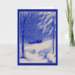 Cartão De Festividades Placa de natais vintages