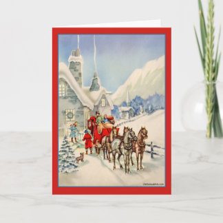 Cartão De Festividades Placa de natais vintages
