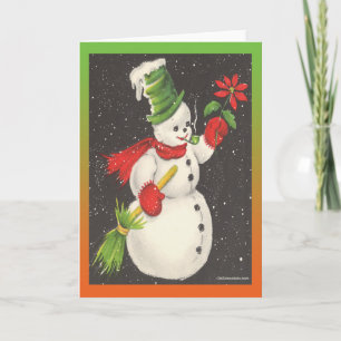 Cartão De Festividades Placa de natais vintages