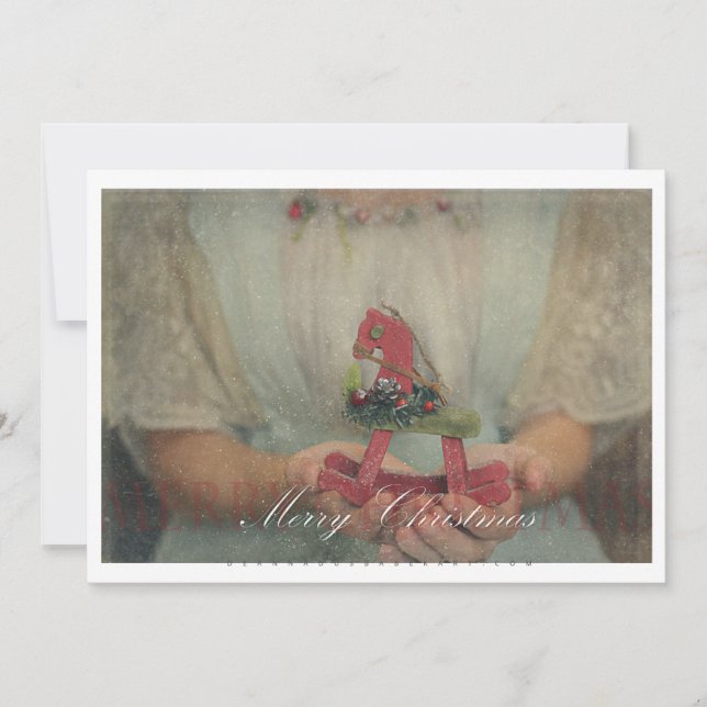 Cartão De Festividades Placa de natais vintages (Frente)