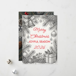 Cartão De Festividades Placa de natais vintages