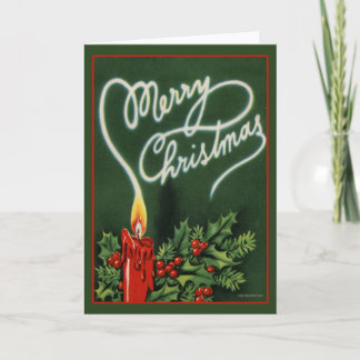 Cartão De Festividades Placa de natais vintages