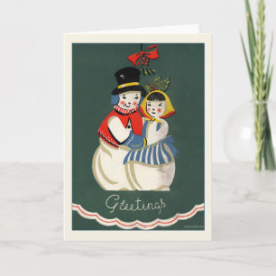 Cartão De Festividades Placa de natais vintages