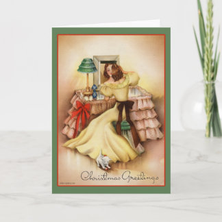 Cartão De Festividades Placa de natais vintages