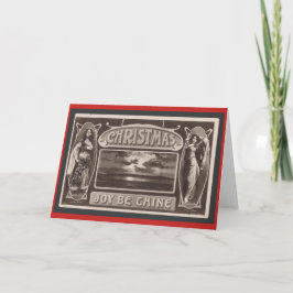 Cartão De Festividades Placa de natais vintages 1890