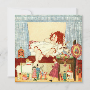 Cartão De Festividades Placa de natais vintages Brinquedos da Manhã de