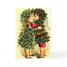 Placa de natais vintages com um Beijo