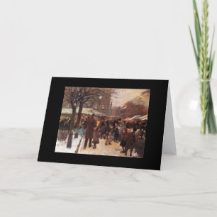 Cartão De Festividades Placa de Natais vintages Elegante