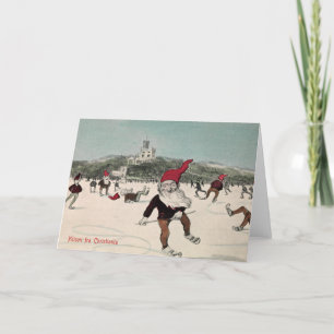 Cartão De Festividades Placa de natais vintages Glæ delig Jul Noruega