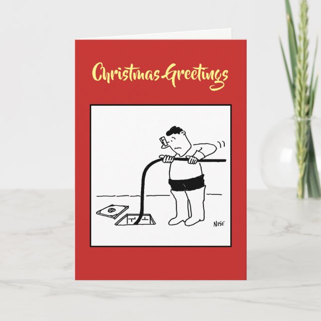 Cartão De Festividades Placa de Natal para Limpeza (Frente)