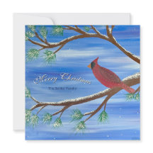 Placa de Natal Winter Cardinal